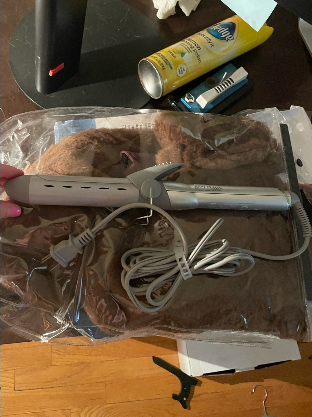 NWT John Frieda Silver Ceramic Curling Iron